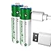 Delipow AA Rechargeable Batteries，USB 1.5V Lithium Rechargeable Batteries 2800mWh AA Battery,1 H Quick Charge ,1200 Cycle with 2 in 1 Micro USB Cable - 2 Pack