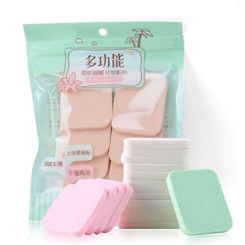 image for Cayanmydery 40 Pcs Latex Free Makeup Sponges for Full Coverage Powder,