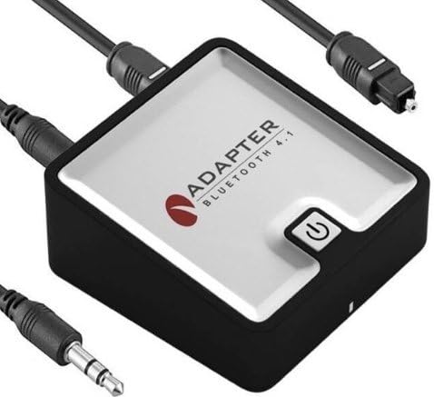 Universal Bluetooth Transmitter Receiver, Low Latency Bluetooth 4.1, 3.5mm and Digital Optical Toslink Wireless Audio Adapter, Dual Connect for Streaming Xbox PS4 PC TV Home Headphones Stereo