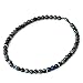Handmade Evil Eye Protection Amulet Choker Necklace for Men Natural Gemstone with Lapis Lazuli and Snowflake Obsidian