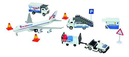 DICKIE 186390 Toys Flughafen Spielzeugset, Airport Set bestehend aus 3 Autos, 1 Flugzeug, Zubehör, gesamt 13 Teile, für Kinder ab 3 Jahren – Bild 4