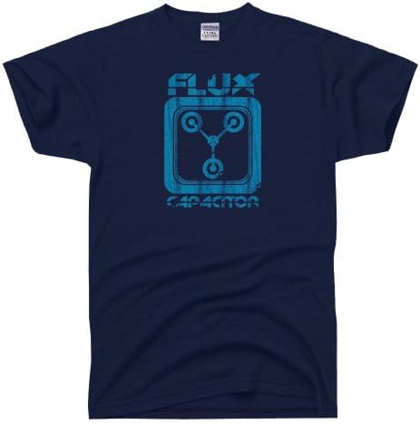 DirtyRagz Men's Flux Capacitor Back to the Future T Shirt 2XL Navy Blue