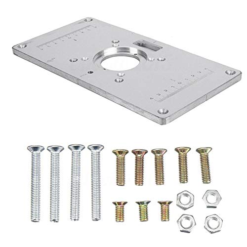 New-look Router Table Insert Plate Multifunctional Aluminum Insert Plate The Trim Panel Woodworking Fine Tuning Engraving Machine Alloy Router Table Insert Plate for Woodworking