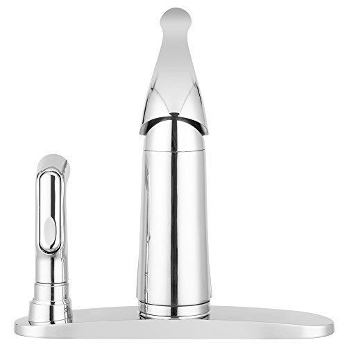 Medina Kitchen Faucet (Chrome) by Pacific Bay - This Beautiful Upgrade Features a Single Lever, Arc Spout and a Side Sprayer - Thumbnail 2