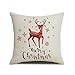 RUOAR Spring Set of 4 Christmas Pillow Covers Festival Home Decoration Cushion Covers 18 x 18 inch Xmas Decorations Christmas Clearance