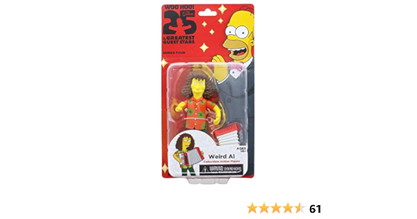 Amazon Com Neca The Simpsons 25 Greatest Guest Stars Series 4 Weird Al Yankovic Collectible Action Figure Season 19 Episode 11 Toys Games