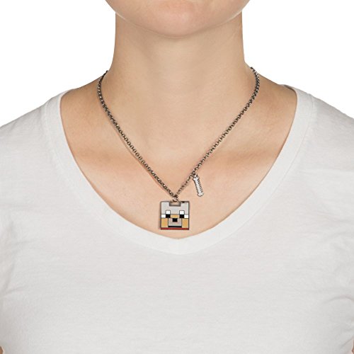 JINX Minecraft Enchanted Wolf Charm Necklace for Teen Girls and Women