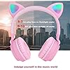 Usoun-Kids-Bluetooth-Headphones-Cat-Ear-LED-Light-Child-Wireless-Headphones-with-Microphone-FM-RadioTF-Card-Foldable-Bluetooth-Stereo-Over-Ear-kids-Headsets-for-Boys-Girls-Adults-pink Usoun Kids Bluetooth Headphones, Cat Ear LED Light Child Wireless Headphones with Microphone, FM Radio/TF Card, Foldable…