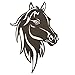 Collections Etc Metal Western Horse Head Wall Art, Brown