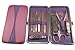 OJIA 12pcs Stainless Steel Manicure Pedicure Set,Travel & Grooming Set, Personal Care Tools, Nail Scissors Nail Clippers Kit with Leather Case