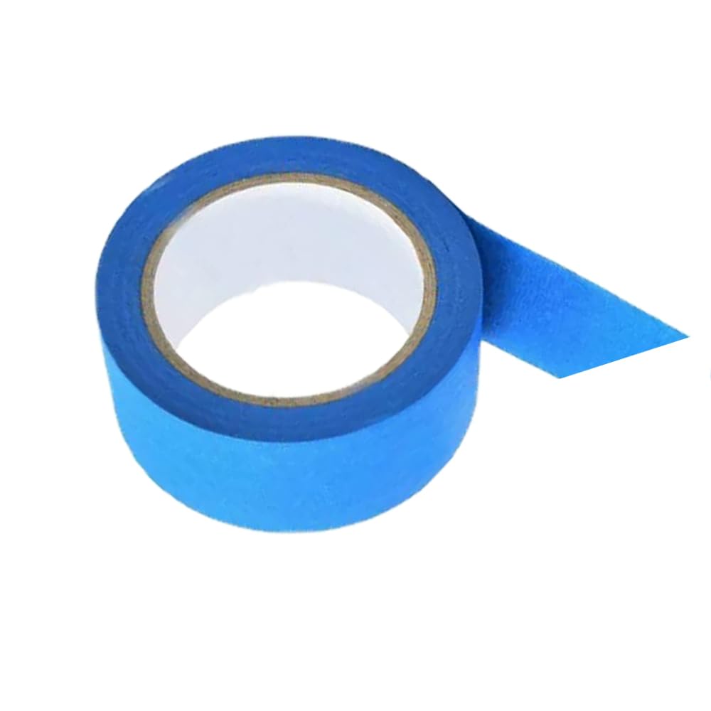 UKCable-Ties Blue Painters Clean Peel Masking Tape 25mm x 50mm UV-Resistant Long Lasting for Indoor/Outdoor (50mm x 50M)