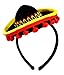 KINREX Cinco de Mayo Sombrero Headband - Mexican Fiesta Party Hat Decorations - Red Ball Fringe Mini Costume - One Size Fits All