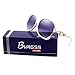 BVAGSS Sunglasses Women Oversized Fashion UV Protection WS008 (White Frame, Gray Lens)