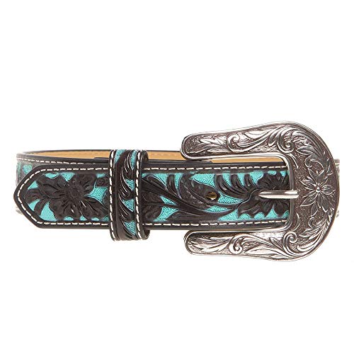 Ariat Girls Fancy Tooled Overlay Belt 22 N
