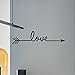 Fashion Love Arrow Decal Living Room Bedroom Vinyl Carving Wall Decal Sticker for Home Decoration (Love Arrow)