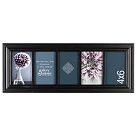 Gallery Solutions Traditional 5 Opening Collage Picture Frame, Displays Five 4x6 Images, Black