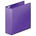 Wilson Jones Heavy Duty Round Ring View Binder with Extra Durable Hinge, 3 Inch, Customizable, Purple (W363-49-267)