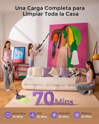 C10 EVO Aspiradora sin Cable, 68Kpa/600W/70Mins