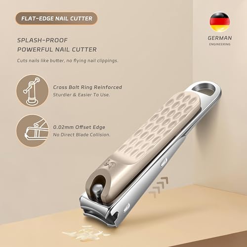 MR.LUXE Manicure Set- Professional 9-in-1 Manicure Pedicure Kit, Premium Stainless Steel Nail Clippers and Grooming Tools with Portable Textured Travel Case, Luxury Gift Set for Woman& Man.