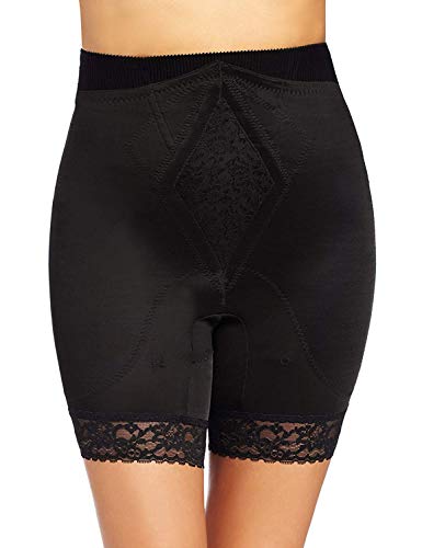 Rago Women's Plus-Size Hi Waist Long Leg Shaper, Black, 7X-Large (44)