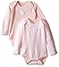 Burt's Bees Baby baby boys Bodysuits, 2-pack Organic Cotton Short & Long Sleeve One-pieces Bodysuit, Blossom/Stripe Long Sleeve, 3-6 Months US