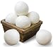SnugPad Wool Dryer Balls XL Size 6 Pack, Natural Fabric Softener 100% Organic Premium New Zealand Wool, Chemical Free and Reduces Wrinkles, 1000+ Loads, Baby Safe, Saving Energy & Time, White 6 Count