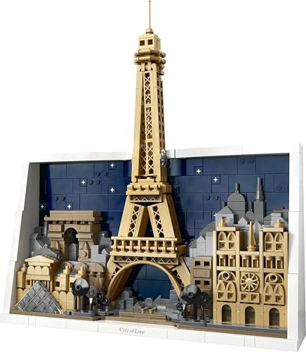 LEGO Architecture Paris – Stadt der Liebe 3D Puzzle - Wanddeko als Bastelset zum Bauen - DIY Set Erwachsene mit Pariser Wahrzeichen wie Miniatur Eiffelturm - Geschenk für Männer und Frauen - 21064 10