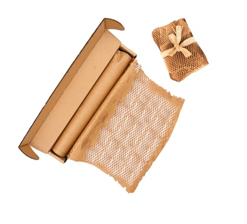 ecobee Think Green Eco-friendly Bubble wrap | HoneyComb paper for protective packaging with cushioning | wrapping fragile items, gifts & supplies | 15" x 35 feet (usable 52 feet)