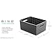 BINO | Plastic Basket, Small - Grey | THE STABLE COLLECTION | Multi-Use Storage Basket | Rectangular Cabinet Organizer | Baskets for Organizing with Handles | Home and Office Organization and Storage