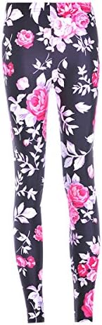 Hoyou Funky Print Leggings for Women Galaxy Floral Tribal Sexy Smooth Crazy Patterned Pants Slimming Girls