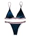 RUUHEE Women 2 Pcs Bikini Set Sexy Top Brazilian Bottom Velvet Swimsuit Swimwear (L(US Size 6-8), B972)