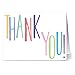 Note Card Cafe Thank You Cards with Aqua Blue Ocean Envelopes | 36 Pack | Rainbow Letters Thank You | Blank Inside, Glossy Finish | for Greeting Cards, Occasions, Birthdays, Gifts