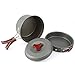 EZOWare Camping Cookware Mess Kit 8 Piece, Lightweight Aluminum Cookware Cooking Pan Pot Set for Outdoor Backpacking Camping Hiking Picnic