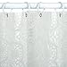 Zenna Home India Ink Morocco Waterproof PEVA Shower Curtain, White, 70 x 72 Inches