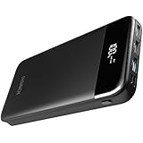 Power Bank 20000 mAh High Capacity External Portable Phone Charger 5.8A Output 3 USB Ports Mobile Battery Pack Compact Powerbank with Digital Display for iPhone Samsung Galaxy Smartphones iPad Tablet