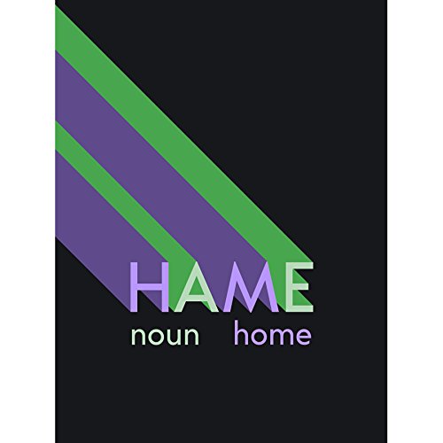 Wee Blue Coo Scottish Word Definition Hame Home Scots Dictionary Art Print