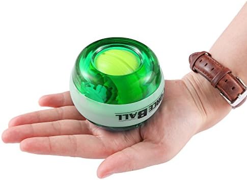 Minghuge Wrist Trainer Ball Gyroscope Strengthener LED Power Ball New Wrist Gyroscope Wrist Strengthener Power Force Ball Arm | Blue, Green, Purple Orange LED