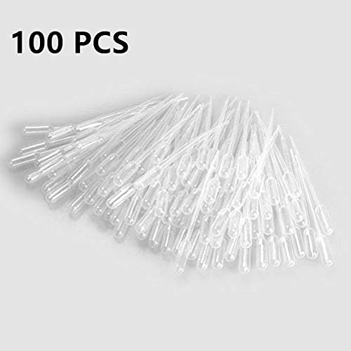 Swity Home 3ML Disposable Plastic Transfer Pipettes Essential Oils Pipettes Eye Dropper Calibrated Dropper Graduated Makeup Tool 100 pcs