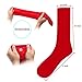 Battery Heated Socks,Men Women Electric Battery Powered Socks Kit,Rechargeable Battery Heating Stockings,Winter Thermo Socks,Climbing Hiking Fishing foot Warmer Hunting Skiing Heated Socks (Red, M)