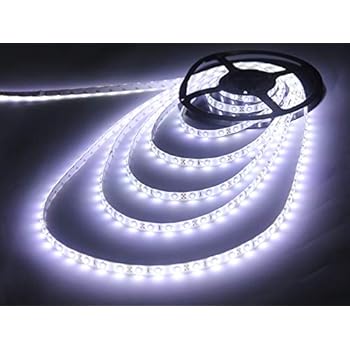 Miheal LED Strip Light, Flexible, SMD 2835, 16.4ft Tape Light for Home, Kitchen, Party, Christmas and More, Non-Waterproof, Daylight White (Daylight White Without Adapter)