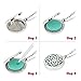Bestwish Stainless Steel Lotus Flower Aromatherapy Essential Oil Diffuser Locket Pendant Necklace with 10 Refill Pads and 24