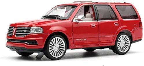 Lincoln Navigator Off-road Vehicle SUV Alloy Car Model Sound And Light Car Model Simulation Pull Back Toy Car (color : Red)