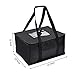 Insulated Food Delivery Bag Black Food Packing Nylon Bag 15in x 13in x 8in(H) Quality Thermal Insulated Food Carry Bag for Food Delivery Companies; Picnics,Trips, Shopping, Storage