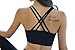 Helisopus Women's Strappy Crisscross Back Support Yoga Gym Sports Bra Tops Black