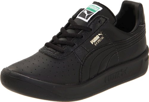 PUMA GV Special JR Sneaker (Little Kid/Big Kid), Black/Black/Metallic Gold, 4 M US Big Kid