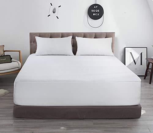 Abakan Mattress Protector Premium Coral Fleece Surface Waterproof Breathable Noiseless Cooling Mattress Pad Cover Soft Vinyl Free Mattress Encasement Full 54x75 Inch