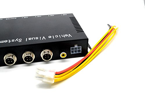 BeElion 4Ch Color Video Quad Splitter Multiplexer Processor Switcher for CCTV Vehicle Security Camera,9-36Vdc Power - Thumbnail 3