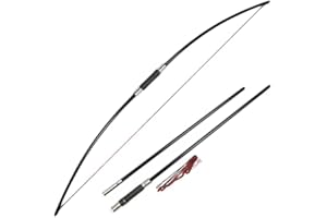 64 Inch Archery Traditional Longbow 25-120lbs Hunting English Longbow Takedown Recurve Bow for Right Hand Left Hand Adult Out