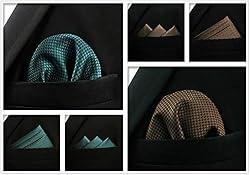 SHLAX&WING 5 Pieces Assorted Mens Silk Pocket