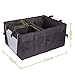 EZOWare Trunk Organizer Cargo Trunk Collapsable Storage Container Bin Box with Handle for Minivan, Vans, Cars, SUV Rear or Backseat - Black